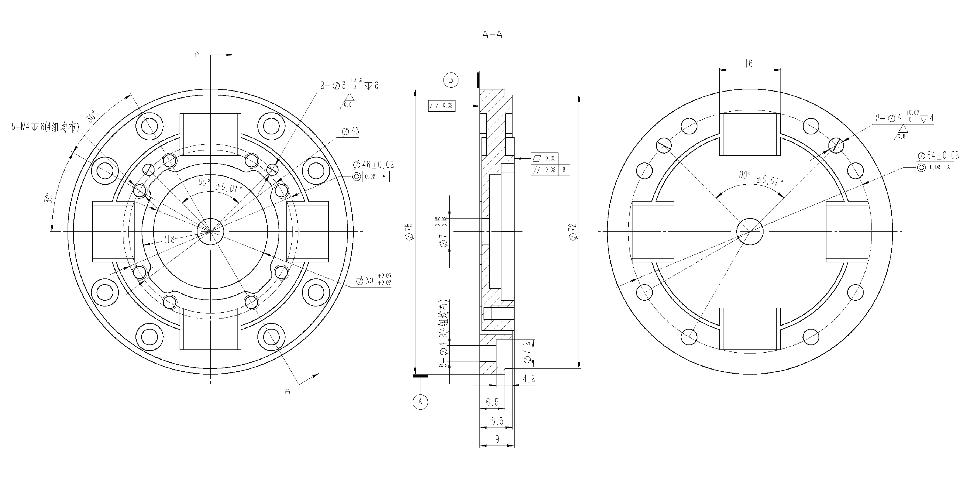 【供貨圖】關(guān)節(jié)扭矩傳感器KWR75N60 直徑75mm 量程60Nm